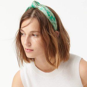 💚 NEW J. Crew Ratti Green Pendant Paisley Knotted Headband